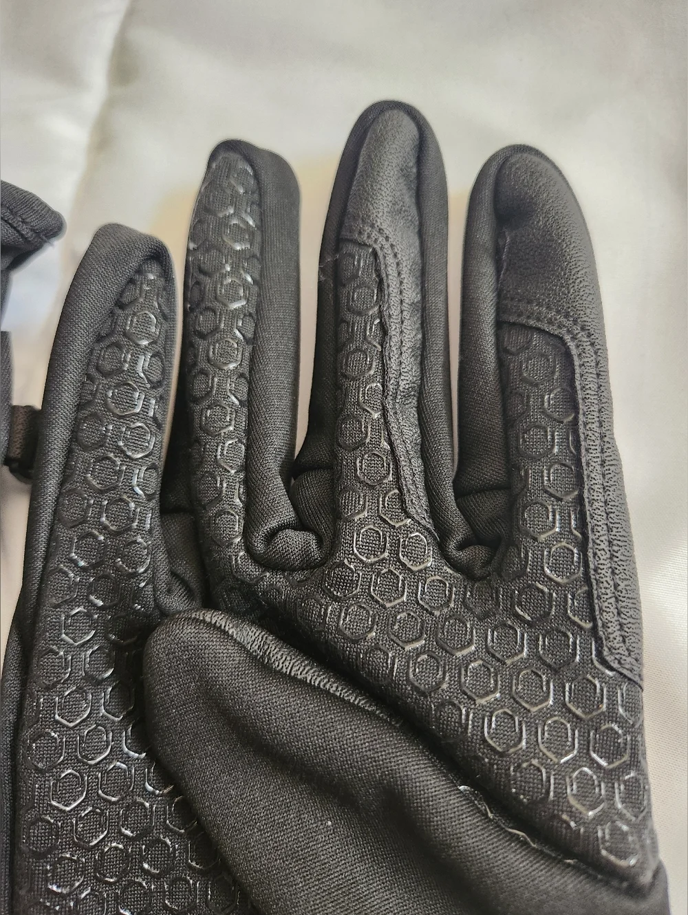 Womans Black Touchscreen Winter Gloves with Grip